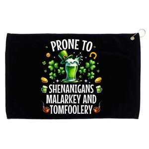 Prone To Shenanigans Malarkey & Tomfoolery St Patricks Grommeted Golf Towel