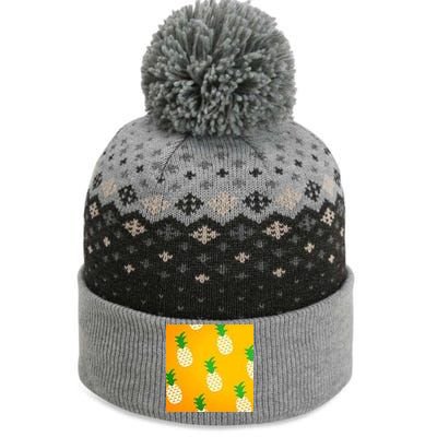 Pineapple Tropical Summer The Baniff Cuffed Pom Beanie