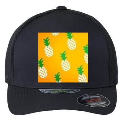 Pineapple Tropical Summer Flexfit Unipanel Trucker Cap