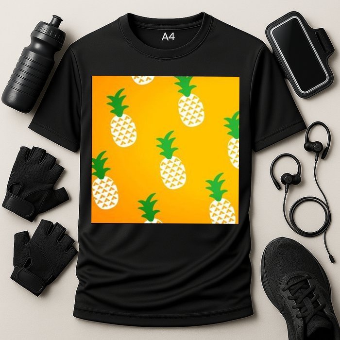 Pineapple Tropical Summer Cooling Performance Crew T-Shirt