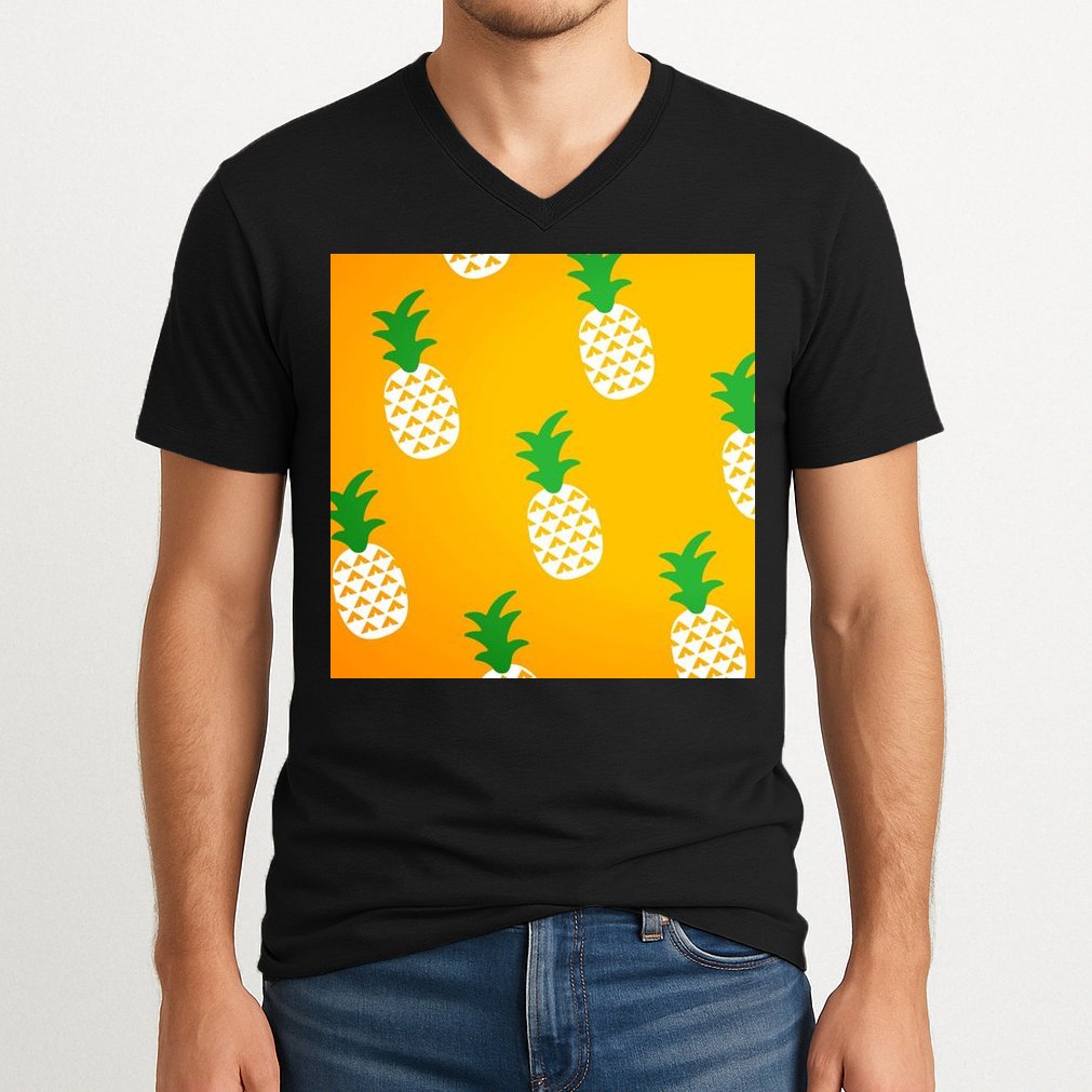 Pineapple Tropical Summer V-Neck T-Shirt