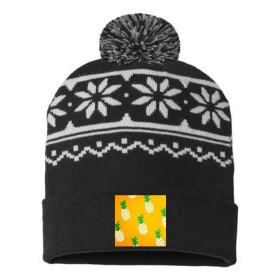 Pineapple Tropical Summer USA-Made Snowflake Beanie