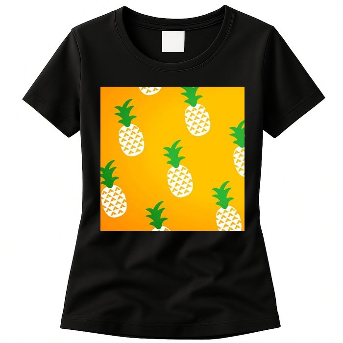 Pineapple Tropical Summer Womens T-Shirt