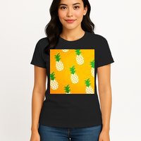 Pineapple Tropical Summer Womens T-Shirt