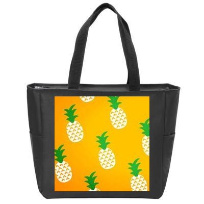 Pineapple Tropical Summer Zip Tote Bag