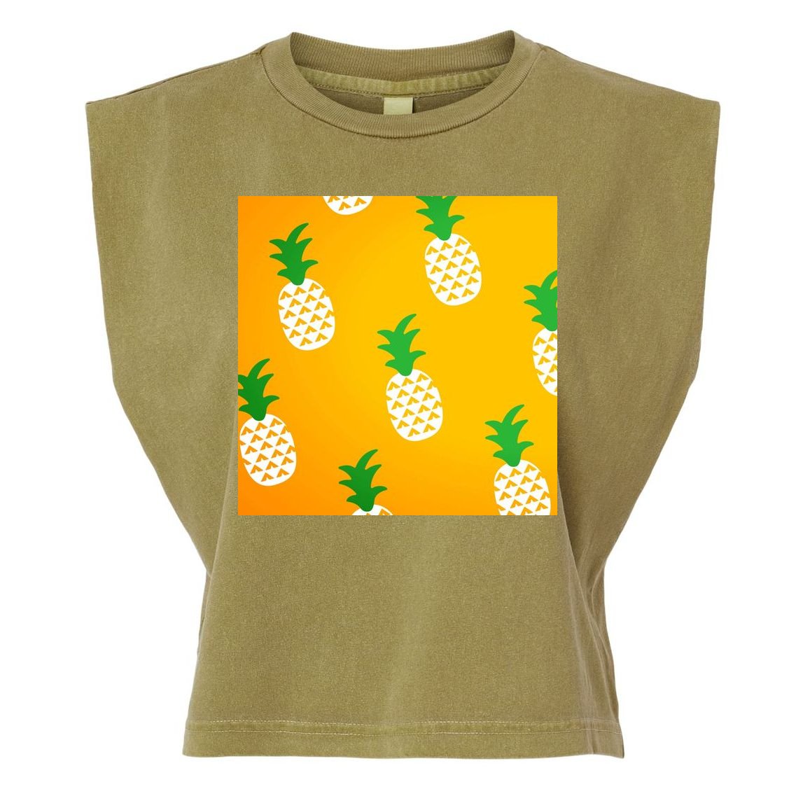 Pineapple Tropical Summer Garment-Dyed Women's Muscle Tee