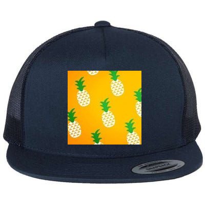 Pineapple Tropical Summer Flat Bill Trucker Hat