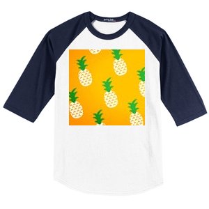 Pineapple Tropical Summer Baseball Sleeve Shirt