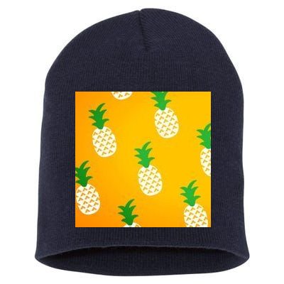 Pineapple Tropical Summer Short Acrylic Beanie