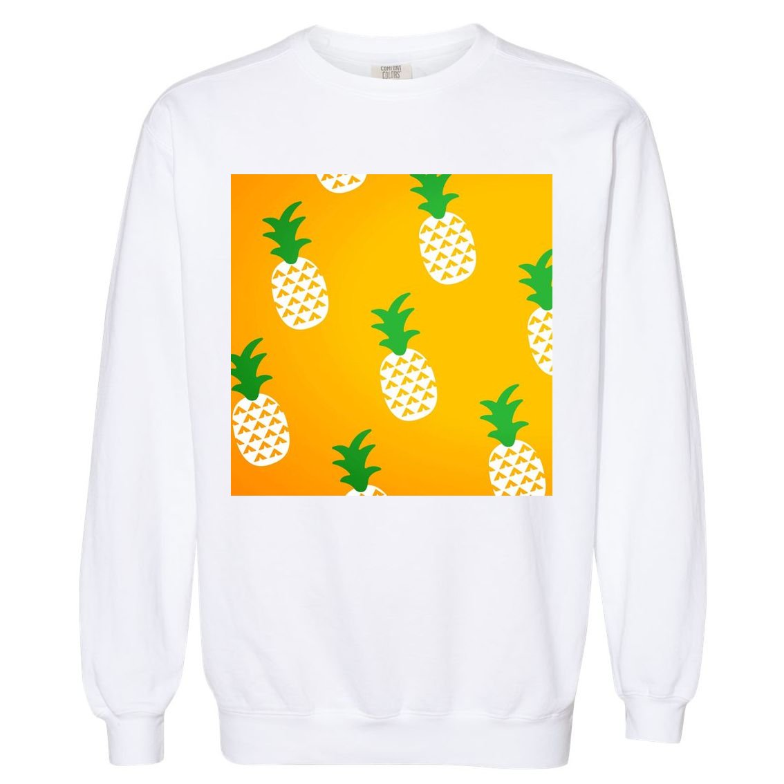 Pineapple Tropical Summer Garment-Dyed Sweatshirt