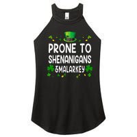 Prone To Shenanigans And Malarkey Funny St Patricks Day 2024 Women's Perfect Tri Rocker Tank