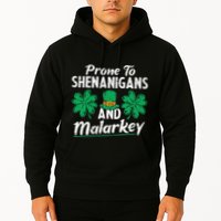 Prone To Shenanigans And Malarkey Clovers Shamrock Vintage Hoodie