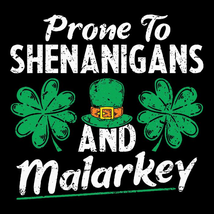 Prone To Shenanigans And Malarkey Clovers Shamrock Vintage Button