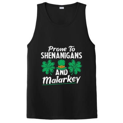 Prone To Shenanigans And Malarkey Clovers Shamrock Vintage PosiCharge Competitor Tank