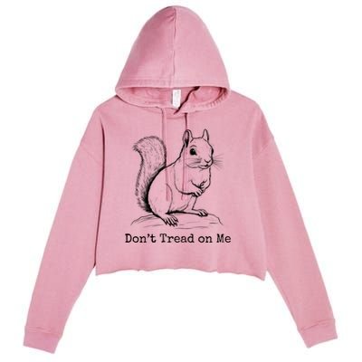 Peanut The Squirrel DonT Tread On Me Crop Fleece Hoodie