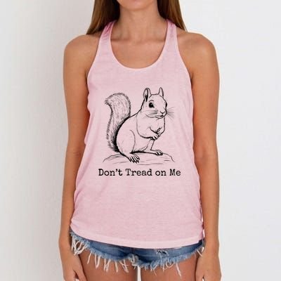 Peanut The Squirrel DonT Tread On Me Women's Knotted Racerback Tank