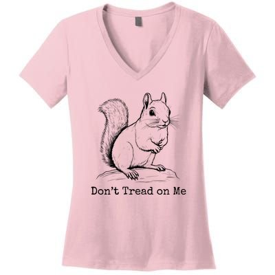 Peanut The Squirrel DonT Tread On Me Women's V-Neck T-Shirt