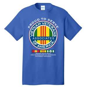 Proud To Serve Vietnam Veterans Associates Of America Funny Gift Tall T-Shirt