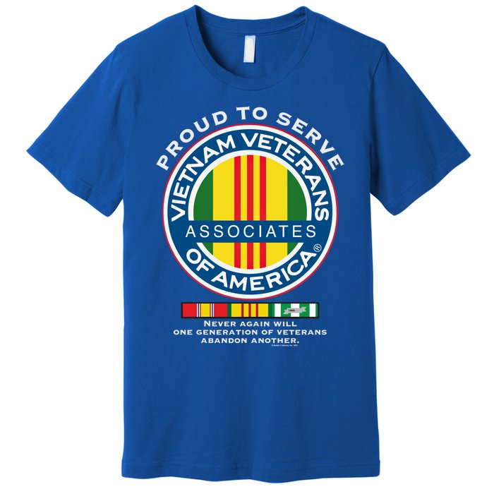 Proud To Serve Vietnam Veterans Associates Of America Funny Gift Premium T-Shirt