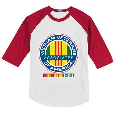 Proud To Serve Vietnam Veterans Associates Of America Funny Gift Kids Colorblock Raglan Jersey