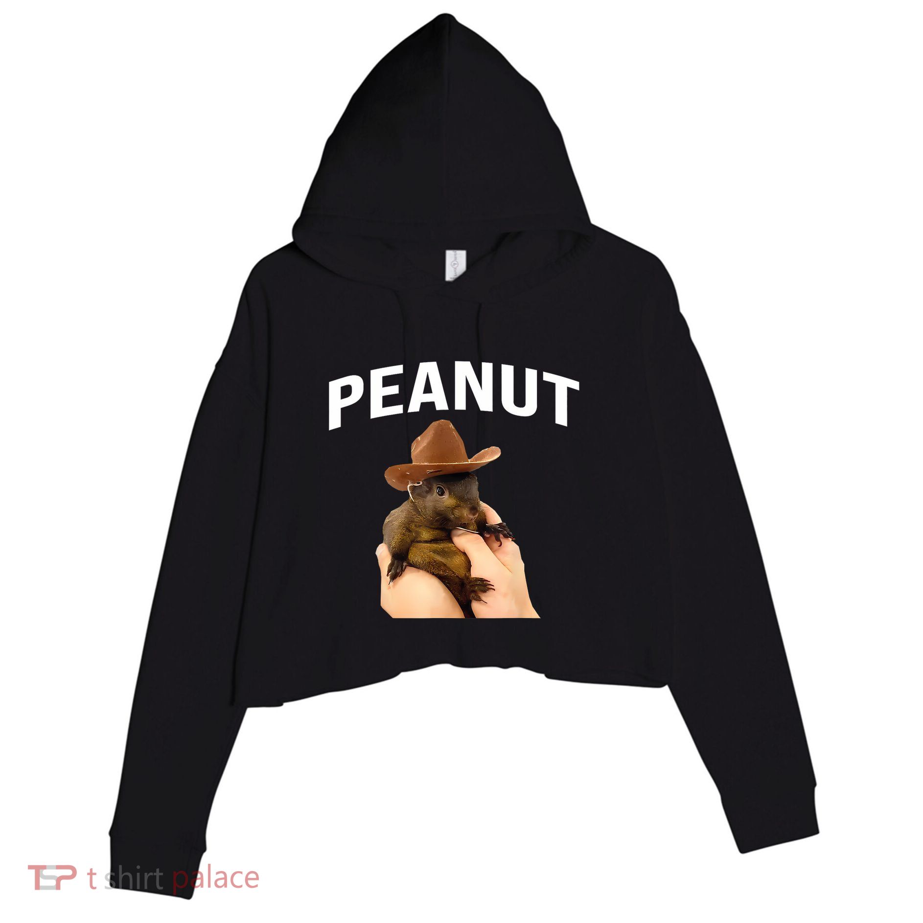 Peanut The Squirrel Crop Fleece Hoodie