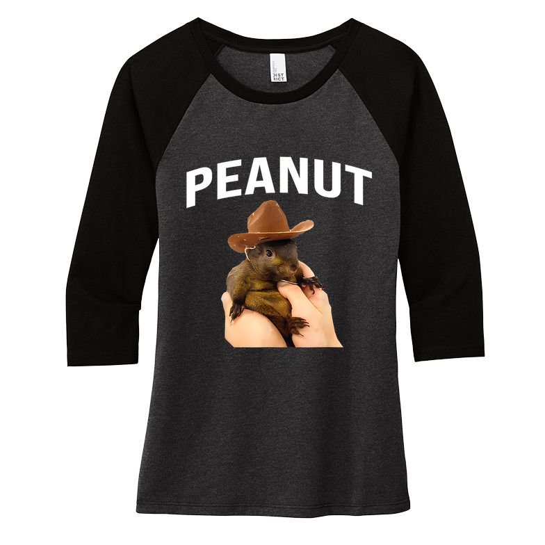Peanut The Squirrel Women's Tri-Blend 3/4-Sleeve Raglan Shirt
