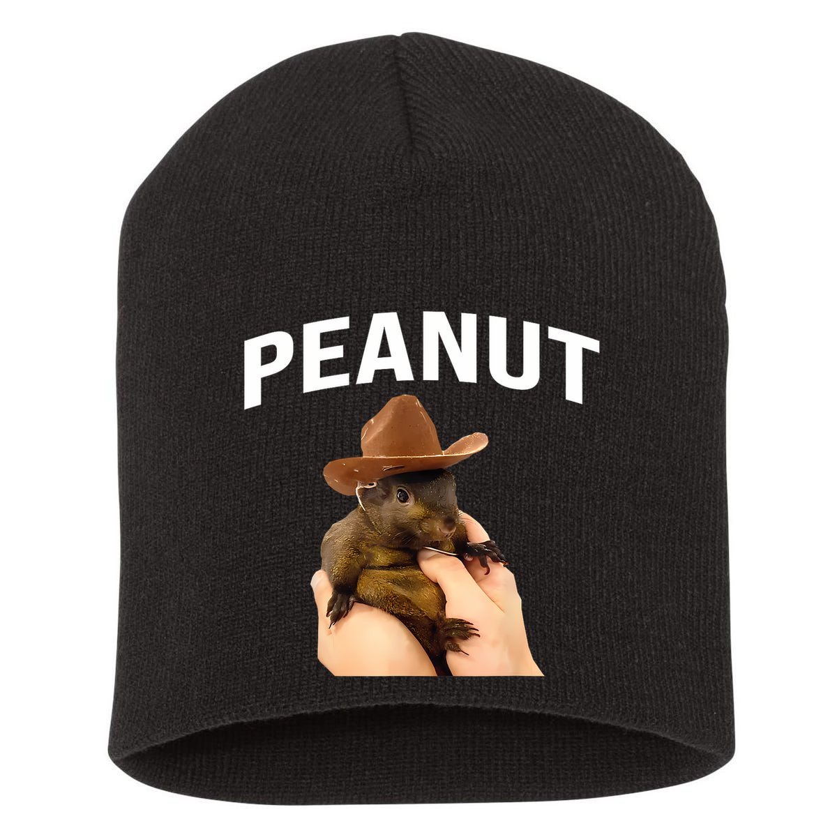 Peanut The Squirrel Short Acrylic Beanie