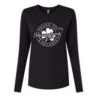 Prone To Shenanigans And Malarkey St Patricks Day Womens Cotton Relaxed Long Sleeve T-Shirt