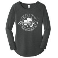 Prone To Shenanigans And Malarkey St Patricks Day Women's Perfect Tri Tunic Long Sleeve Shirt