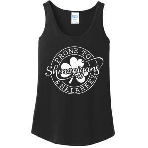 Prone To Shenanigans And Malarkey St Patricks Day Ladies Essential Tank