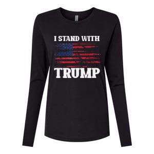 Pro Trump Supporter Trump I Stand With Trump Womens Cotton Relaxed Long Sleeve T-Shirt