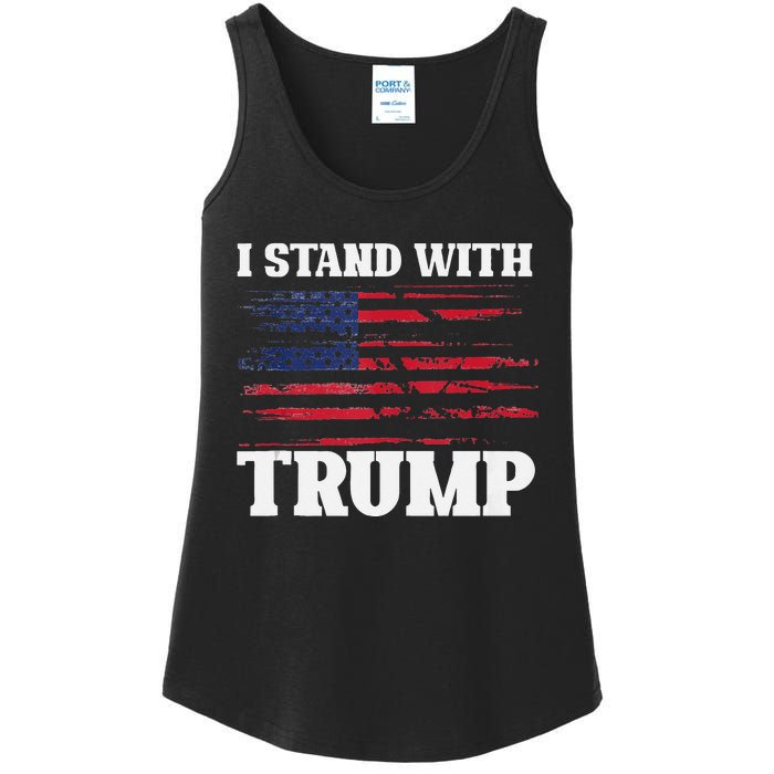 Pro Trump Supporter Trump I Stand With Trump Ladies Essential Tank