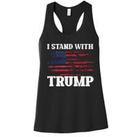 Pro Trump Supporter Trump I Stand With Trump Women's Racerback Tank