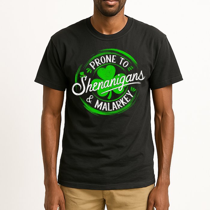 Prone To Shenanigans And Malarkey St Patrick's Day Shamrock Tall T-Shirt