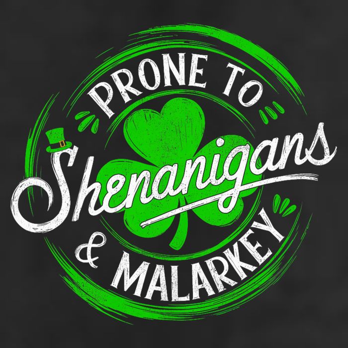 Prone To Shenanigans And Malarkey St Patrick's Day Shamrock Adult Drive Performance Visor