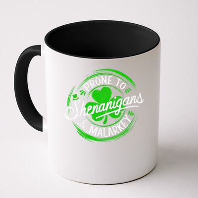Prone To Shenanigans And Malarkey St Patrick's Day Shamrock Mug