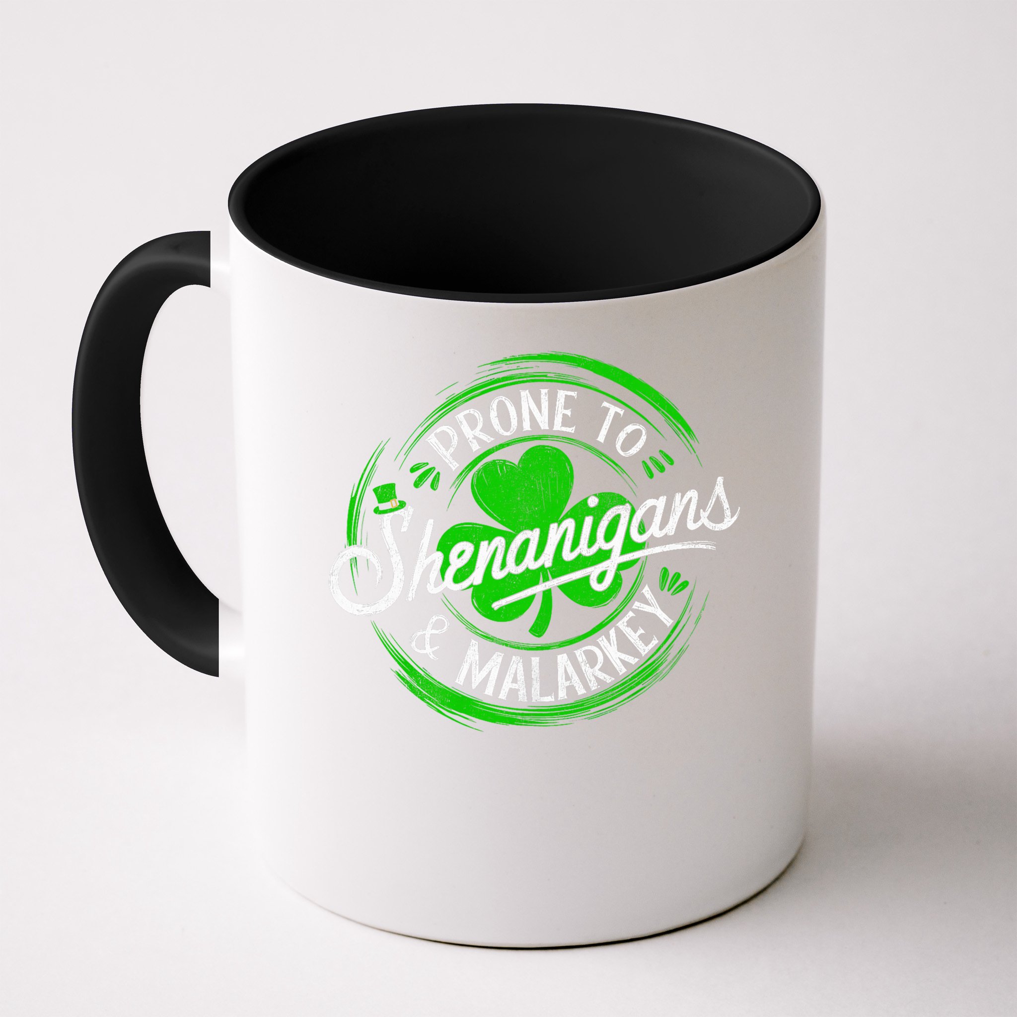 Prone To Shenanigans And Malarkey St Patrick's Day Shamrock Mug