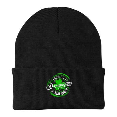 Prone To Shenanigans And Malarkey St Patrick's Day Shamrock Beanie