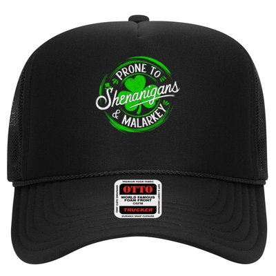 Prone To Shenanigans And Malarkey St Patrick's Day Shamrock Trucker Hat
