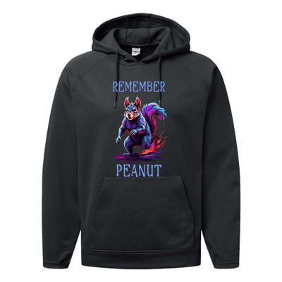 Peanut The Squirrel Conservative Maga Performance Fleece Hoodie