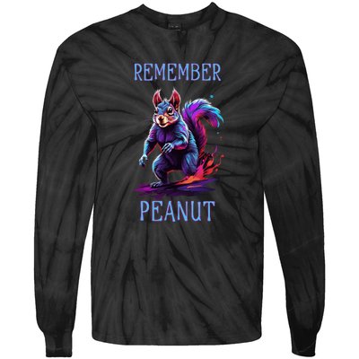 Peanut The Squirrel Conservative Maga Tie-Dye Long Sleeve Shirt