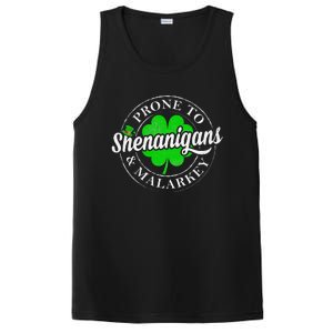 Prone To Shenanigans & Malarkey Fun Clovers St Patrick's Day PosiCharge Competitor Tank