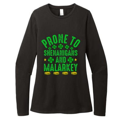 Prone To Shenanigans And Malarkey St Patricks Day Womens CVC Long Sleeve Shirt