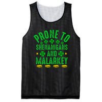 Prone To Shenanigans And Malarkey St Patricks Day Mesh Reversible Basketball Jersey Tank