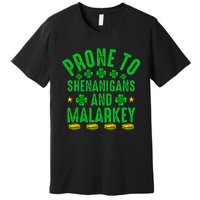 Prone To Shenanigans And Malarkey St Patricks Day Premium T-Shirt