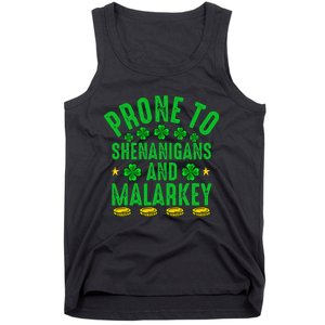 Prone To Shenanigans And Malarkey St Patricks Day Tank Top