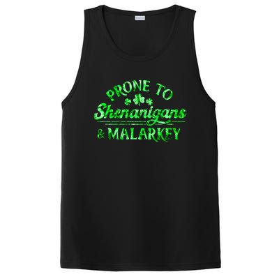 Prone To Shenanigans And Malarkey Funny St Patricks Day PosiCharge Competitor Tank