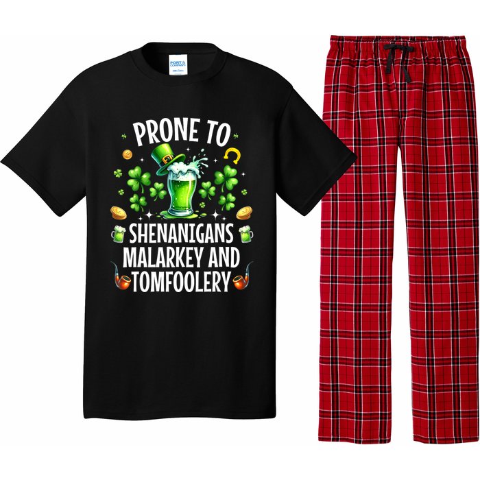 Prone To Shenanigans Malarkey & Tomfoolery St Patricks Pajama Set