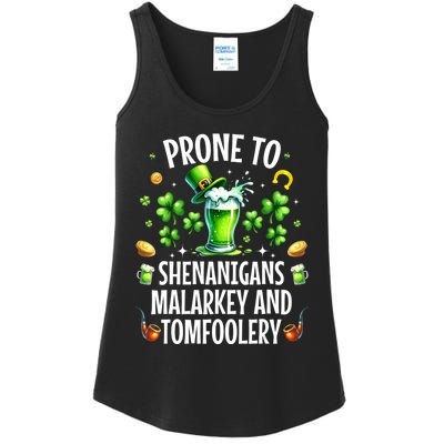 Prone To Shenanigans Malarkey & Tomfoolery St Patricks Ladies Essential Tank