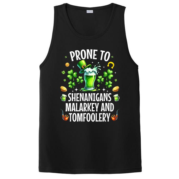 Prone To Shenanigans Malarkey & Tomfoolery St Patricks PosiCharge Competitor Tank